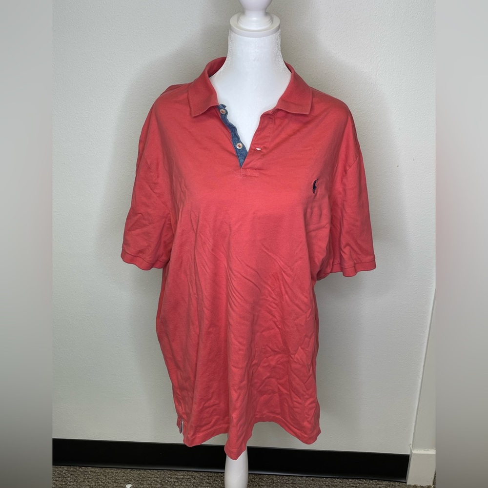 Polo Ralph Lauren Men's Pink Classic Fit Short Sleeve Polo Shirt Size XL